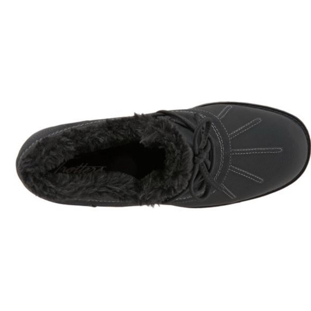 NWT Trotters Belle Faux Shearling Heeled Botties in black - size 11 N - Picture 3 of 5